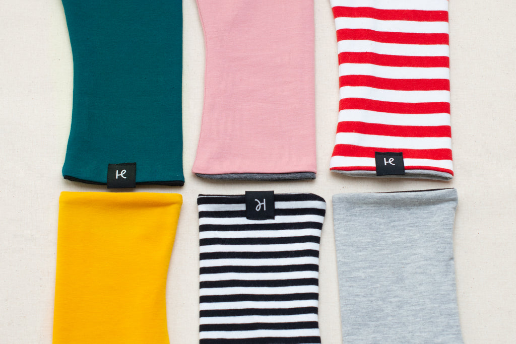 Colección de mitones reversibles de algodón orgánico, marca Happy Belly